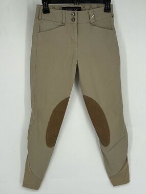 Tredstep Solo 26 R Equestrian Riding Patch Pants Tan Horse Breeches Beige